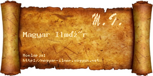 Magyar Ilmár névjegykártya